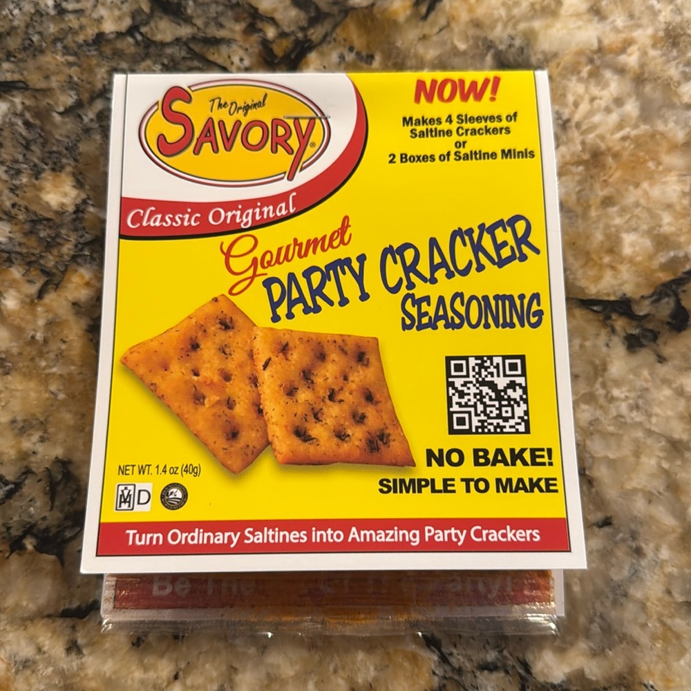 Savory Saltine Seasoning 1.4 Ounce Gourmet Party Cracker Original Flavor